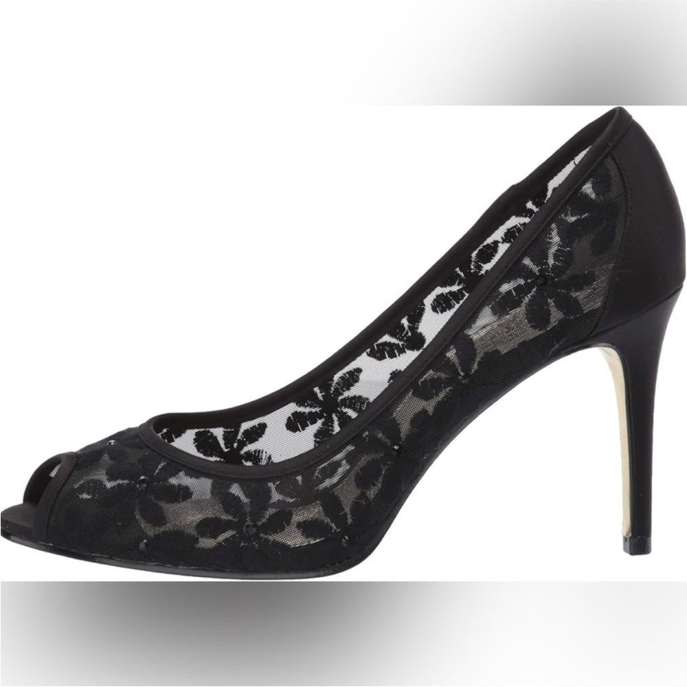 Adrianna Papell Women's Frances Pump Black Sophia Mesh Size 9.5W Wide - Picture 2 of 10